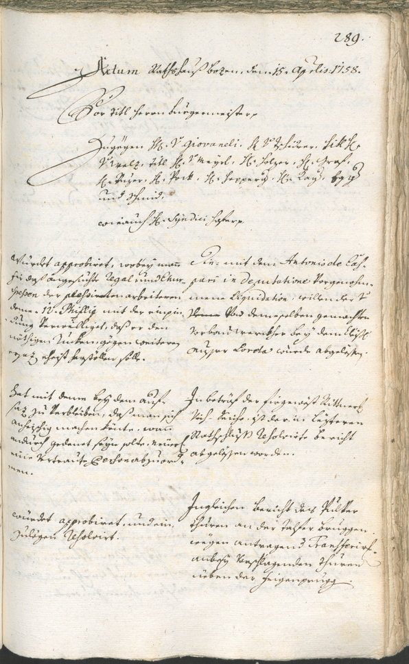 Archivio Storico della Città di Bolzano - BOhisto protocollo consiliare 1756/59 