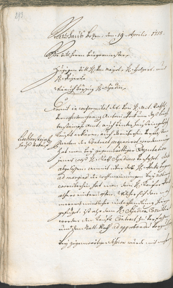 Archivio Storico della Città di Bolzano - BOhisto protocollo consiliare 1756/59 