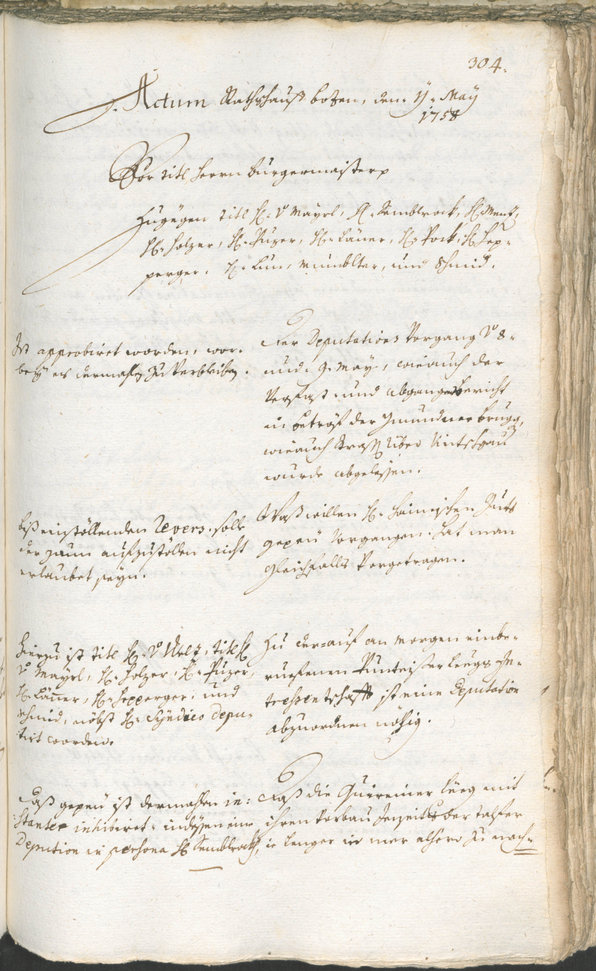 Archivio Storico della Città di Bolzano - BOhisto protocollo consiliare 1756/59 