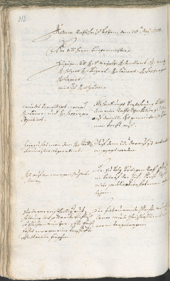 Archivio Storico della Città di Bolzano - BOhisto protocollo consiliare 1756/59 