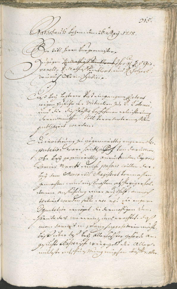 Civic Archives of Bozen-Bolzano - BOhisto Ratsprotokoll 1756/59 