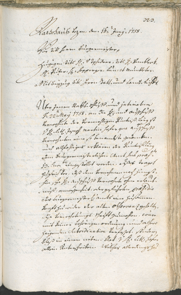 Civic Archives of Bozen-Bolzano - BOhisto Ratsprotokoll 1756/59 