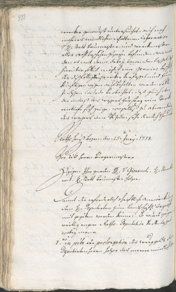 Archivio Storico della Città di Bolzano - BOhisto protocollo consiliare 1756/59 