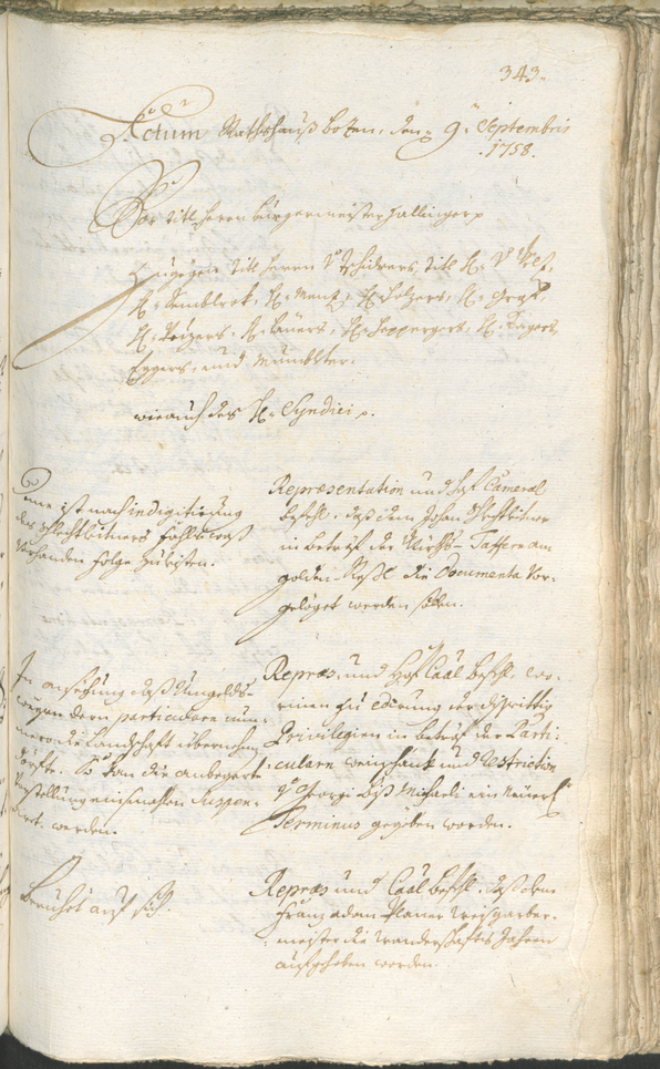 Civic Archives of Bozen-Bolzano - BOhisto Ratsprotokoll 1756/59 