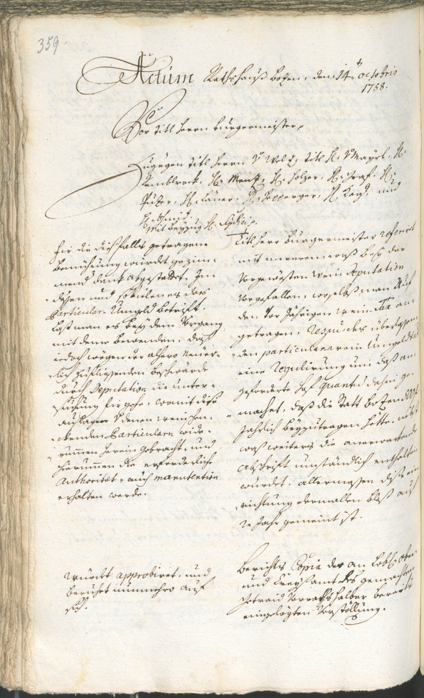 Archivio Storico della Città di Bolzano - BOhisto protocollo consiliare 1756/59 