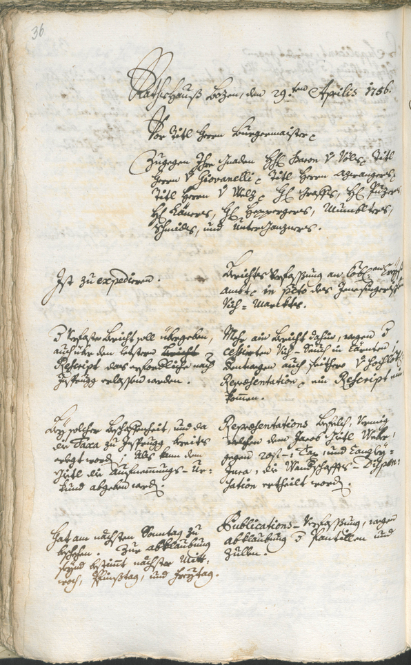 Civic Archives of Bozen-Bolzano - BOhisto Ratsprotokoll 1756/59 