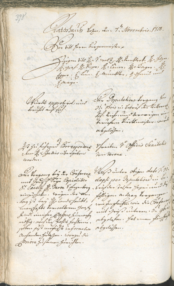 Archivio Storico della Città di Bolzano - BOhisto protocollo consiliare 1756/59 