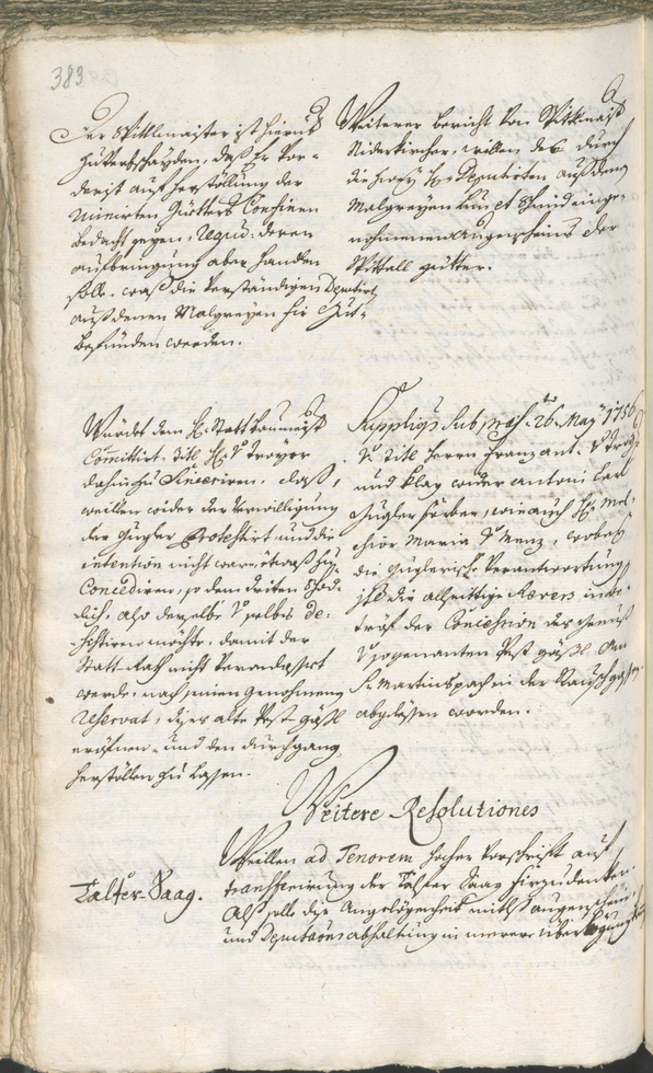 Archivio Storico della Città di Bolzano - BOhisto protocollo consiliare 1756/59 