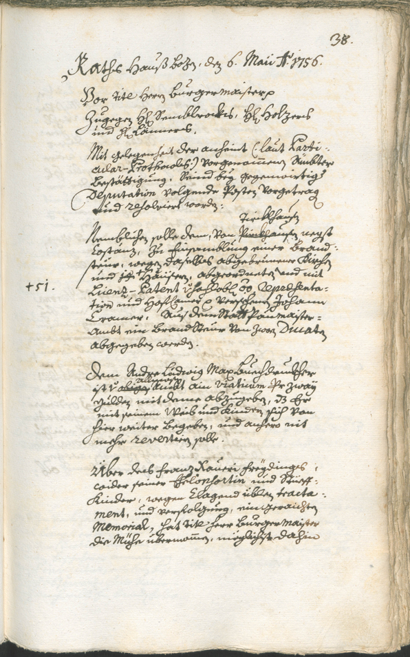 Archivio Storico della Città di Bolzano - BOhisto protocollo consiliare 1756/59 