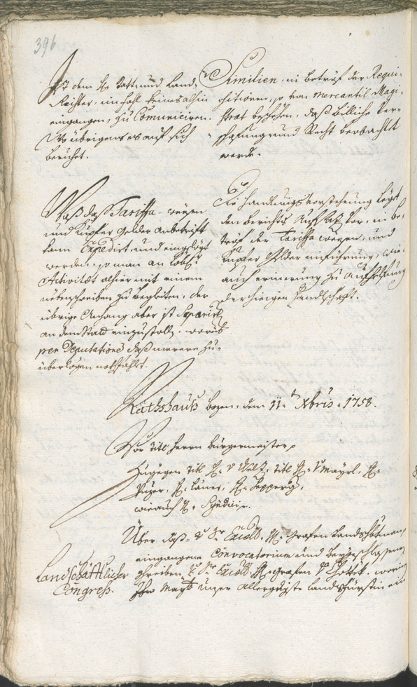 Archivio Storico della Città di Bolzano - BOhisto protocollo consiliare 1756/59 