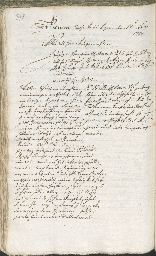 Civic Archives of Bozen-Bolzano - BOhisto Ratsprotokoll 1756/59 