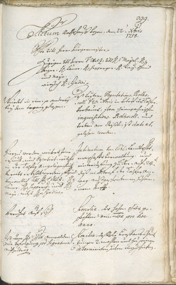 Archivio Storico della Città di Bolzano - BOhisto protocollo consiliare 1756/59 