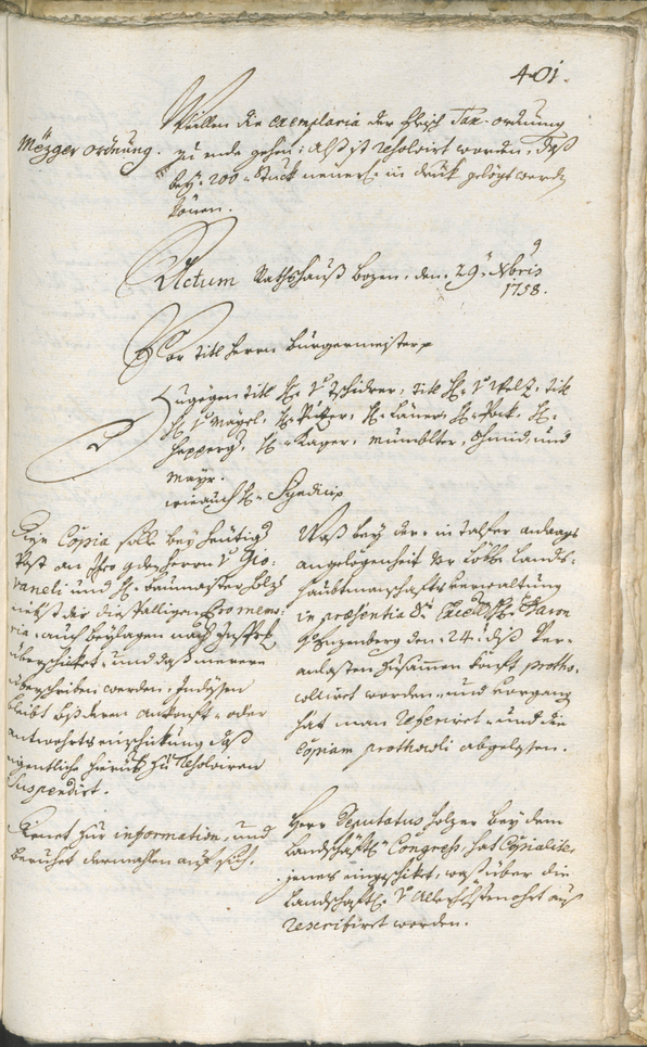 Civic Archives of Bozen-Bolzano - BOhisto Ratsprotokoll 1756/59 