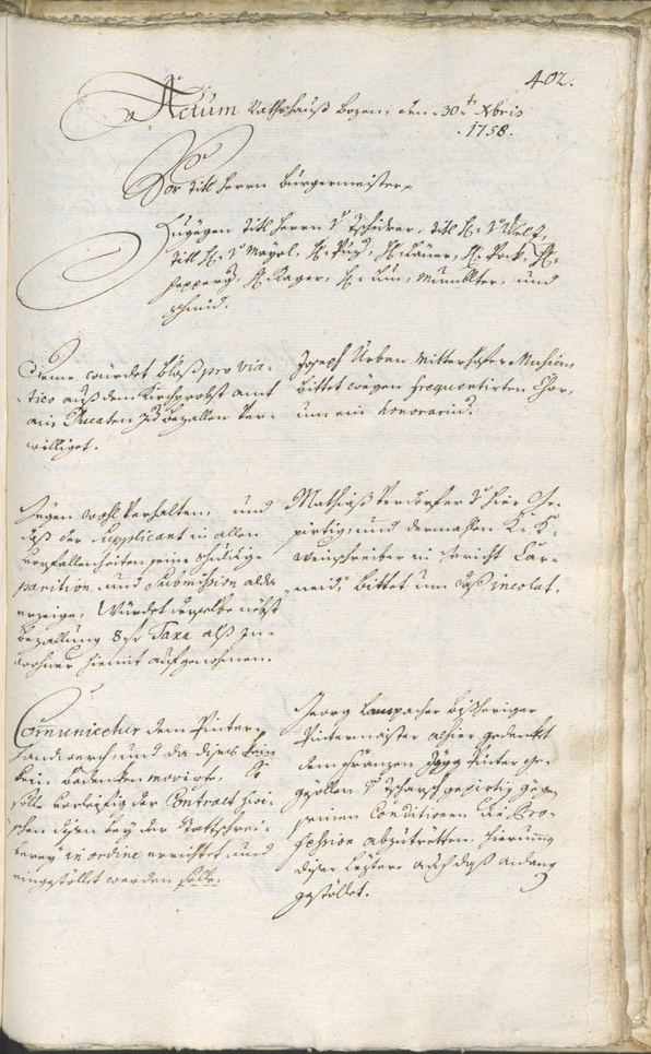 Civic Archives of Bozen-Bolzano - BOhisto Ratsprotokoll 1756/59 