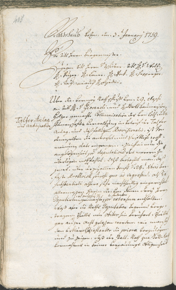 Civic Archives of Bozen-Bolzano - BOhisto Ratsprotokoll 1756/59 