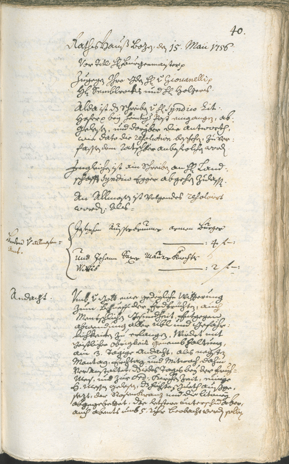 Archivio Storico della Città di Bolzano - BOhisto protocollo consiliare 1756/59 