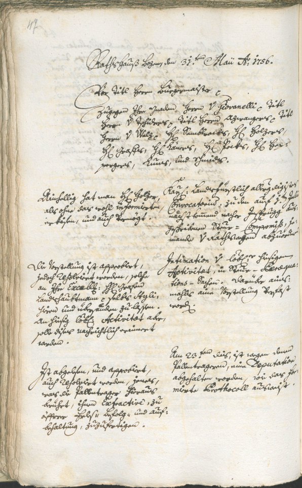 Civic Archives of Bozen-Bolzano - BOhisto Ratsprotokoll 1756/59 