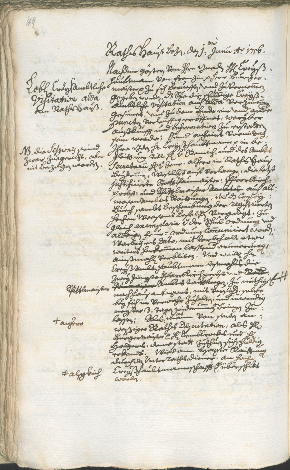 Archivio Storico della Città di Bolzano - BOhisto protocollo consiliare 1756/59 