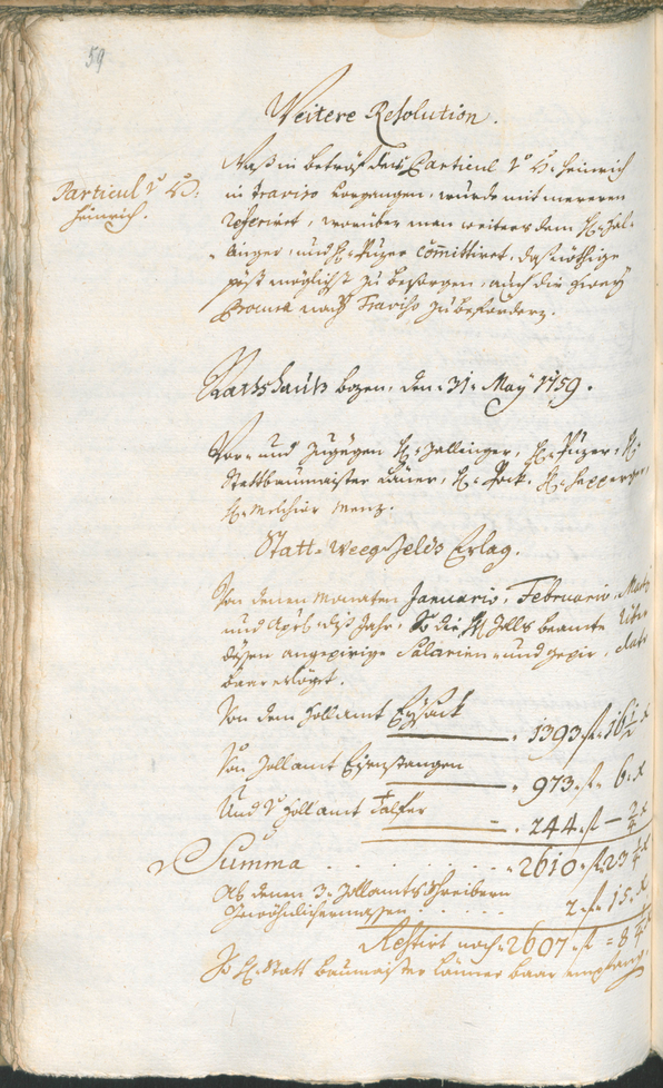 Civic Archives of Bozen-Bolzano - BOhisto Ratsprotokoll 1759/62 