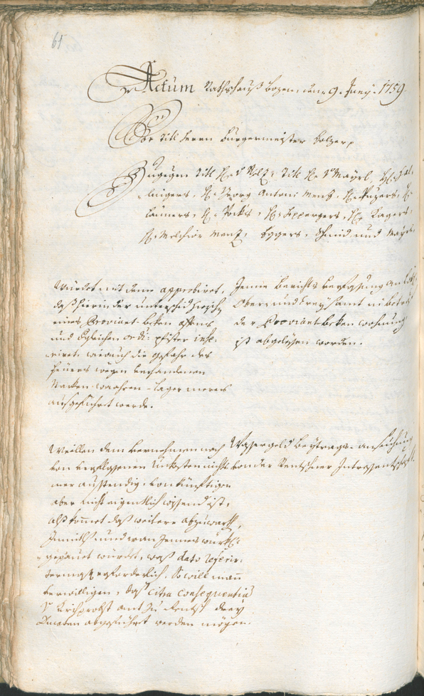 Civic Archives of Bozen-Bolzano - BOhisto Ratsprotokoll 1759/62 