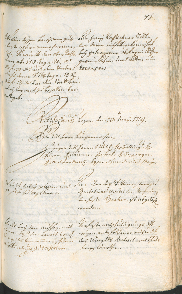 Archivio Storico della Città di Bolzano - BOhisto protocollo consiliare 1759/62 