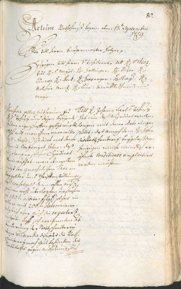 Civic Archives of Bozen-Bolzano - BOhisto Ratsprotokoll 1759/62 