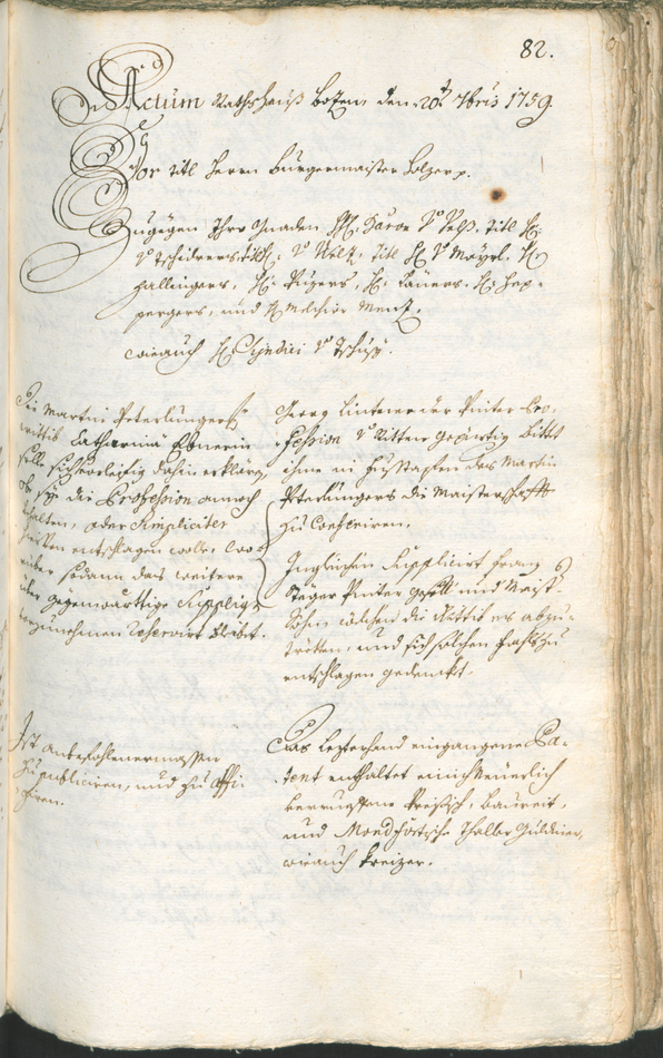 Archivio Storico della Città di Bolzano - BOhisto protocollo consiliare 1759/62 