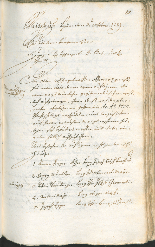 Archivio Storico della Città di Bolzano - BOhisto protocollo consiliare 1759/62 