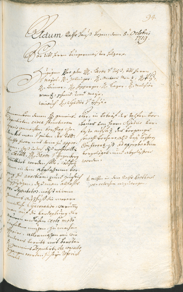 Civic Archives of Bozen-Bolzano - BOhisto Ratsprotokoll 1759/62 