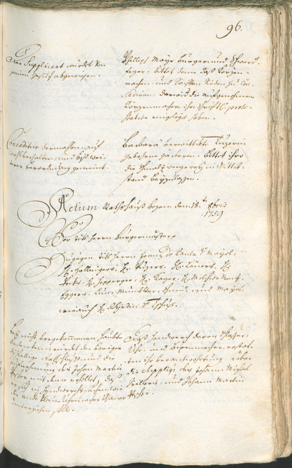 Civic Archives of Bozen-Bolzano - BOhisto Ratsprotokoll 1759/62 