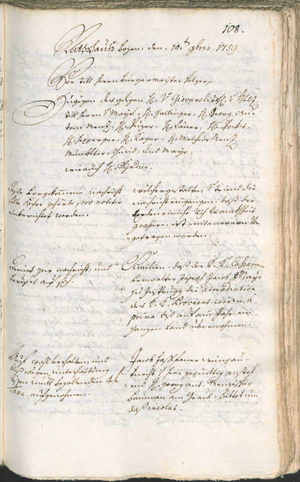 Civic Archives of Bozen-Bolzano - BOhisto Ratsprotokoll 1759/62 