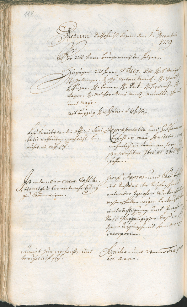 Civic Archives of Bozen-Bolzano - BOhisto Ratsprotokoll 1759/62 