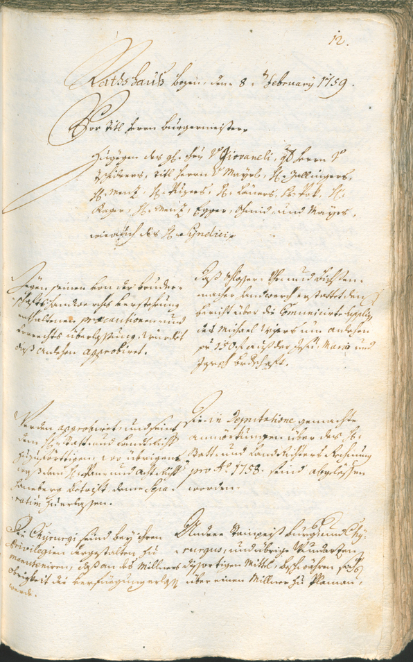 Archivio Storico della Città di Bolzano - BOhisto protocollo consiliare 1759/62 