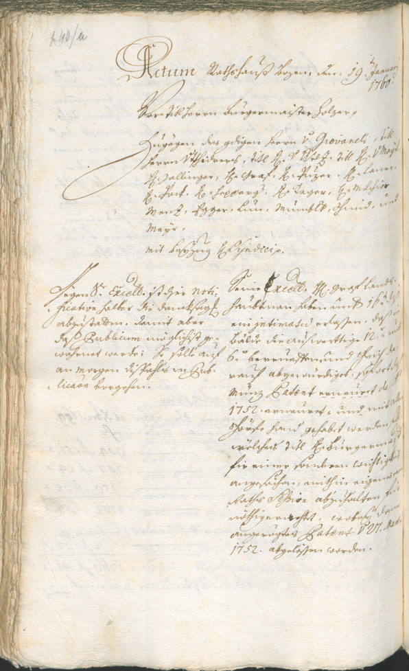 Civic Archives of Bozen-Bolzano - BOhisto Ratsprotokoll 1759/62 