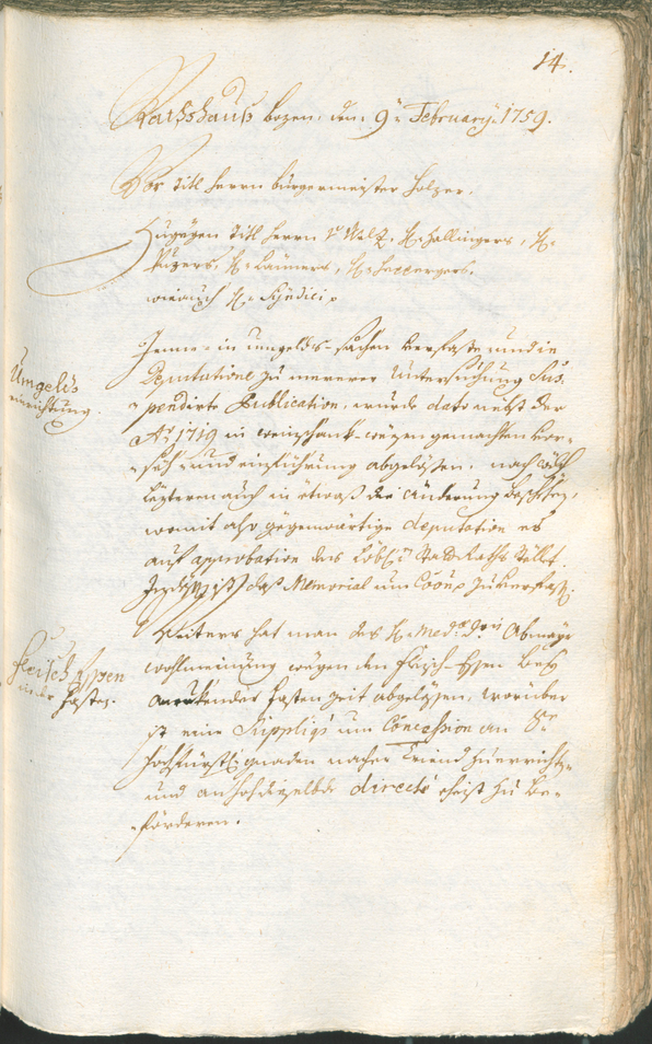 Civic Archives of Bozen-Bolzano - BOhisto Ratsprotokoll 1759/62 