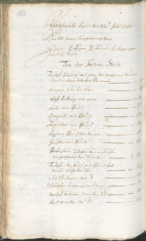 Stadtarchiv Bozen - BOhisto Ratsprotokoll 1759/62 