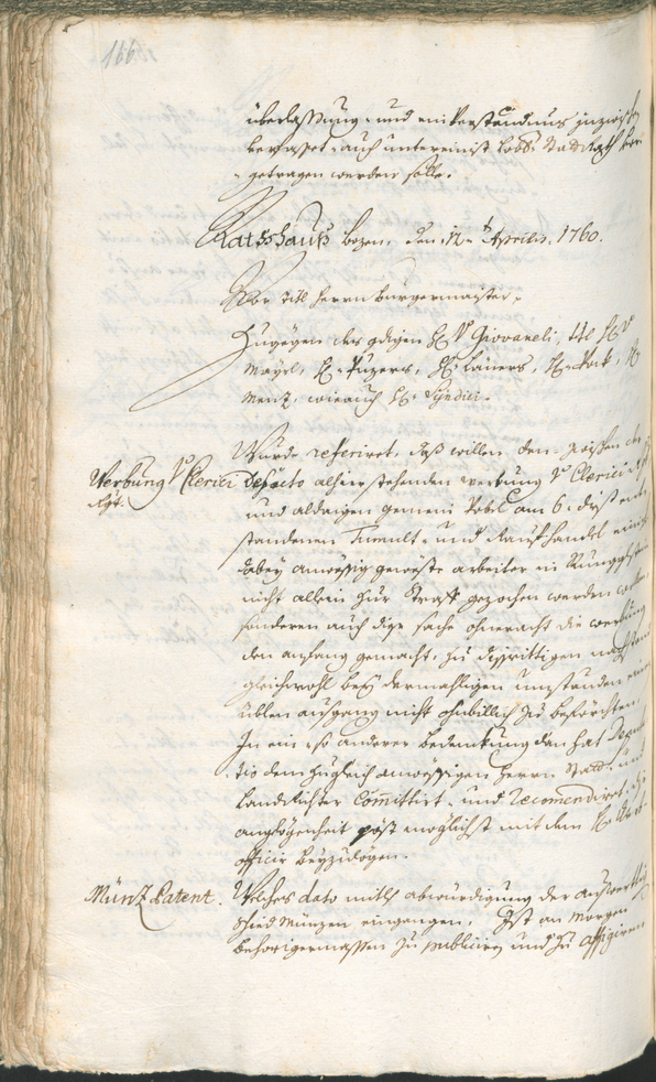 Civic Archives of Bozen-Bolzano - BOhisto Ratsprotokoll 1759/62 