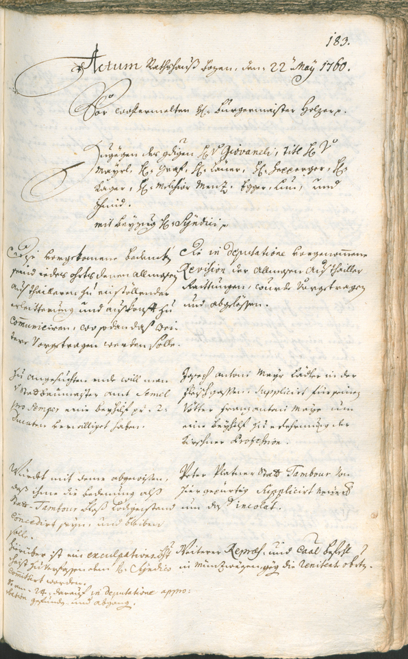 Civic Archives of Bozen-Bolzano - BOhisto Ratsprotokoll 1759/62 