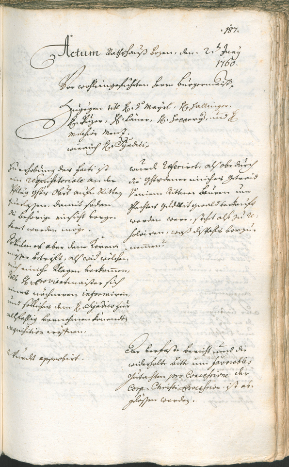 Civic Archives of Bozen-Bolzano - BOhisto Ratsprotokoll 1759/62 