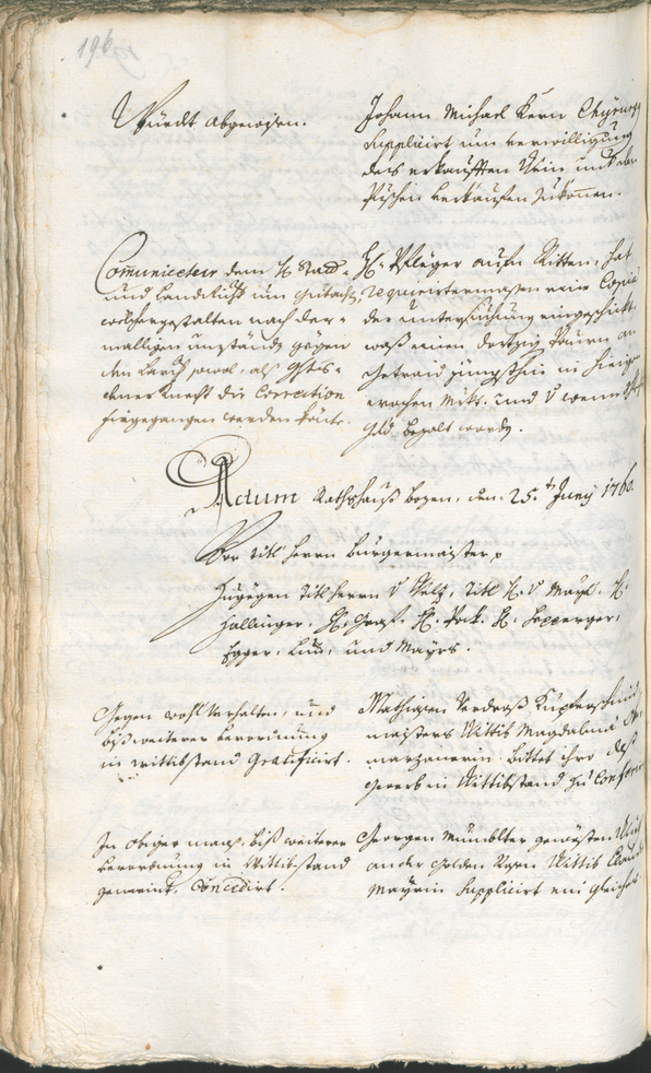 Archivio Storico della Città di Bolzano - BOhisto protocollo consiliare 1759/62 