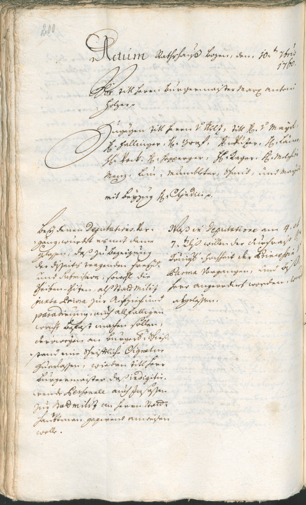 Civic Archives of Bozen-Bolzano - BOhisto Ratsprotokoll 1759/62 