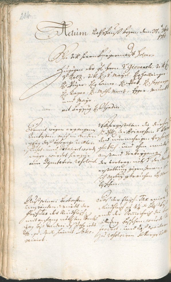 Civic Archives of Bozen-Bolzano - BOhisto Ratsprotokoll 1759/62 