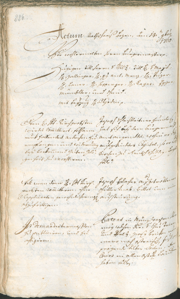 Civic Archives of Bozen-Bolzano - BOhisto Ratsprotokoll 1759/62 