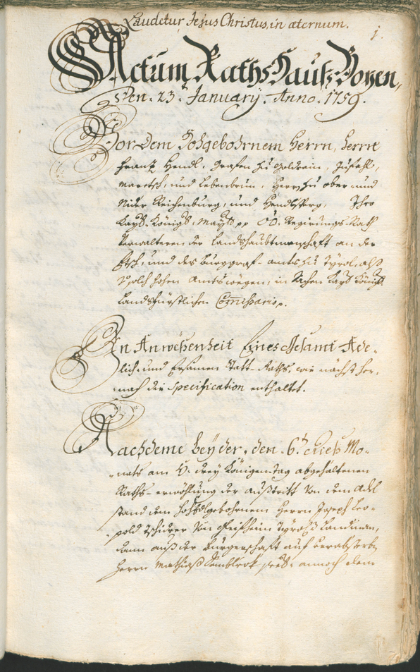 Stadtarchiv Bozen - BOhisto Ratsprotokoll 1759/62 