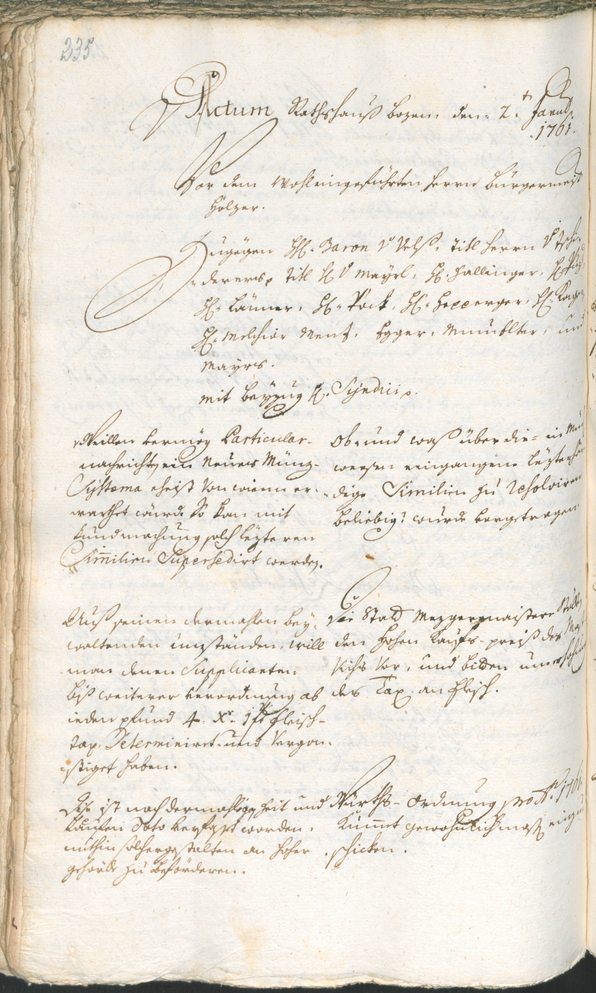 Civic Archives of Bozen-Bolzano - BOhisto Ratsprotokoll 1759/62 