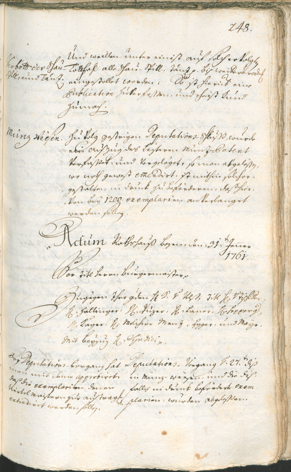 Civic Archives of Bozen-Bolzano - BOhisto Ratsprotokoll 1759/62 