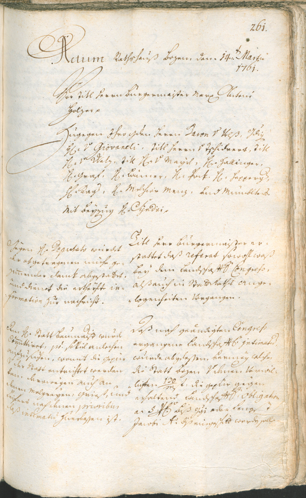 Civic Archives of Bozen-Bolzano - BOhisto Ratsprotokoll 1759/62 