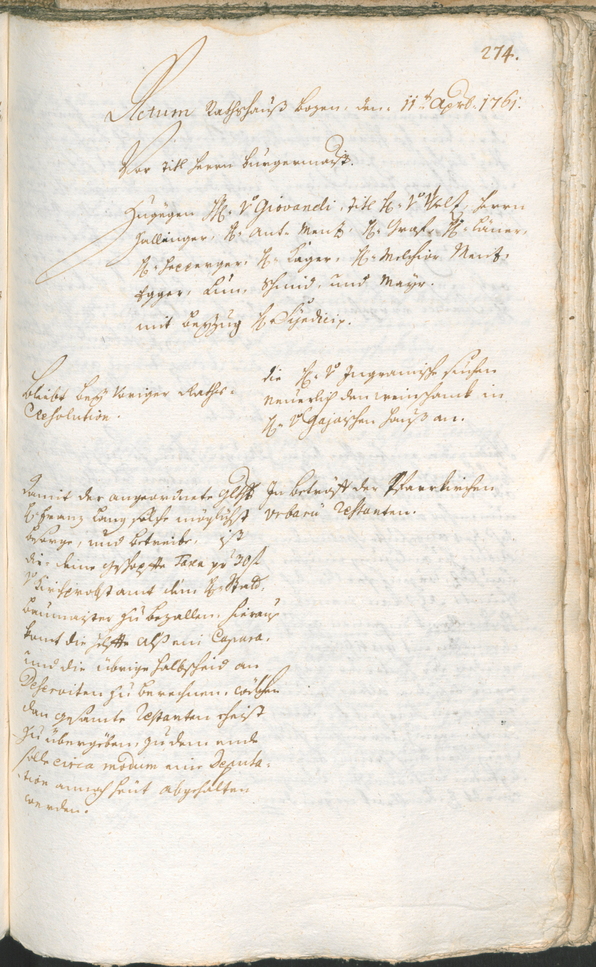 Civic Archives of Bozen-Bolzano - BOhisto Ratsprotokoll 1759/62 