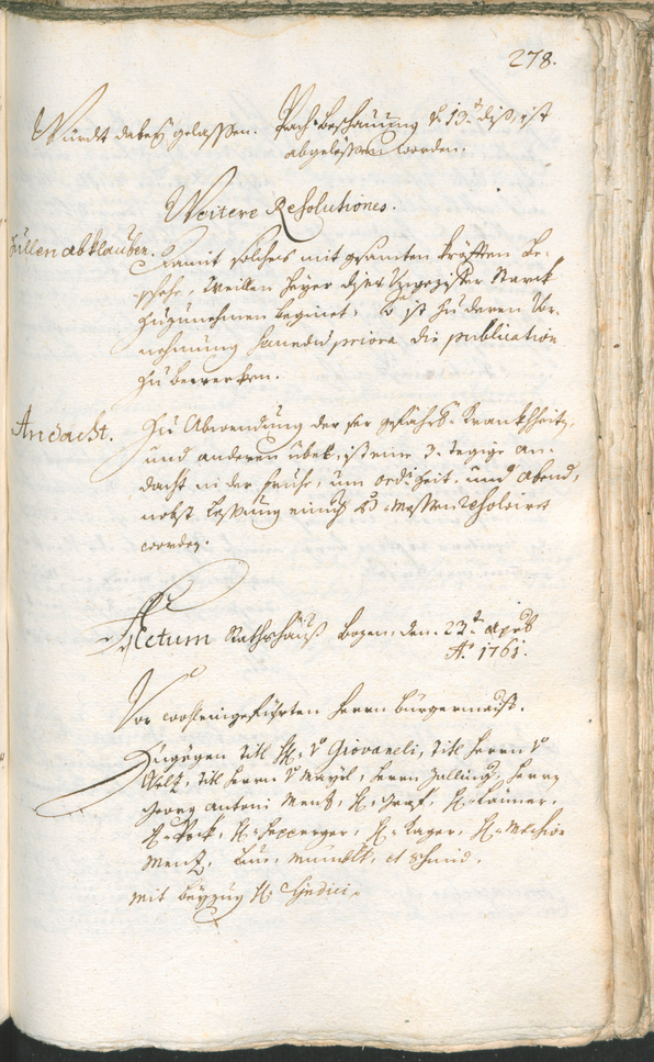 Civic Archives of Bozen-Bolzano - BOhisto Ratsprotokoll 1759/62 