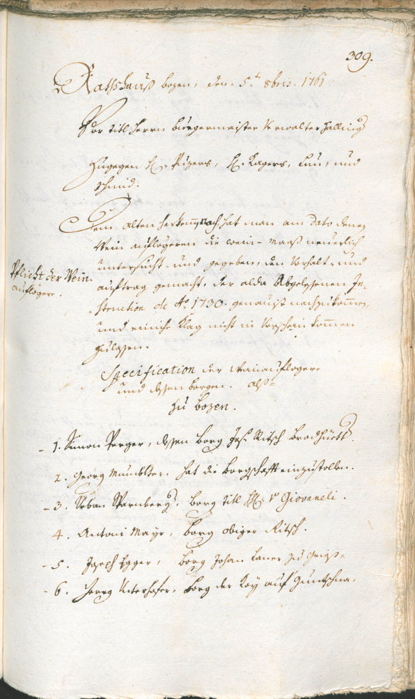 Civic Archives of Bozen-Bolzano - BOhisto Ratsprotokoll 1759/62 